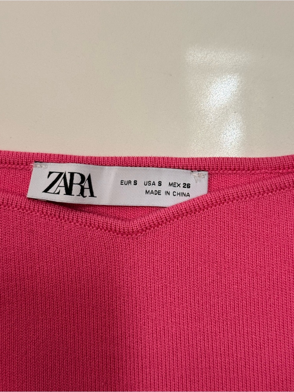 Zara Pink Sweetheart Neck Ribbed Cropped Tank Y2K Fitted Small - Picture 4 of 9